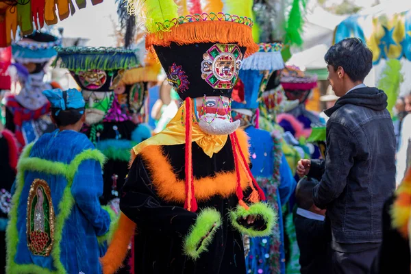 Mexiko Stát Mexiko 2023 Chinelo Předvádí Tradiční Mexický Tanec Karnevalu — Stock fotografie