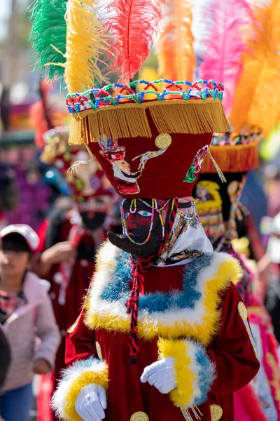Mexiko Estado Mexico 2023 Tradiční Tanec Los Chinelos Karnevalu Který — Stock fotografie