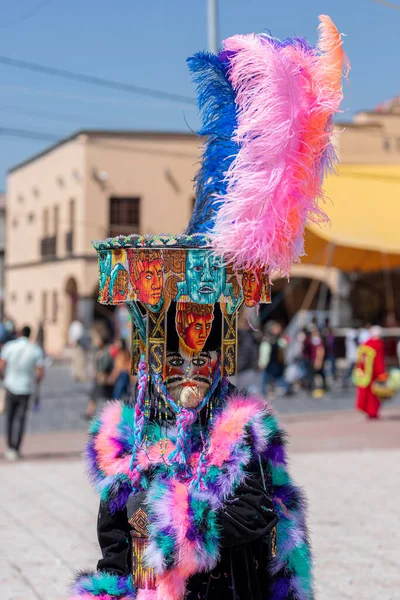 Kostým Chinelo Karnevalu Státě Mexiko Mexické Tradice — Stock fotografie