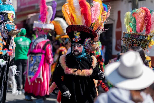 Chinelo Meksika Bir Karnavalda Dans Ediyor Meksika Gelenekleri Stok Resim