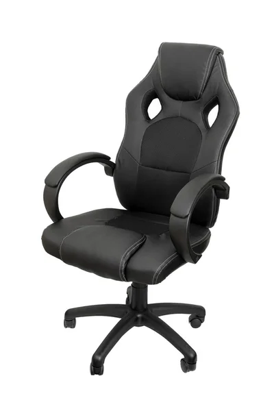 Black Profile Gamer Chair White Background — Stock Photo, Image