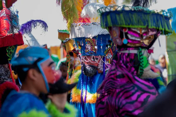 Detailní Záběr Masky Chinela Který Tančí Karnevalu Mexiku — Stock fotografie