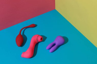 Different adult sex toys such as dildo, vibrator, vacuum stimulator. High quality photo