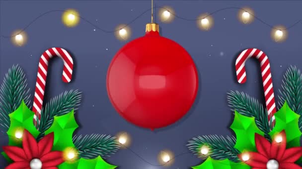 Frohe Weihnachten Opener Hintergrundschleife — Stockvideo