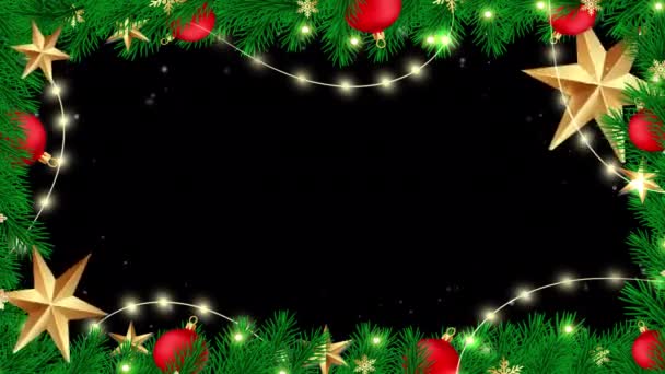 Рождественская Рамка Альфа Фон — стоковое видео