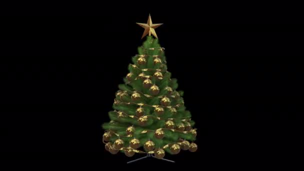 Rotación Del Árbol Navidad — Vídeos de Stock