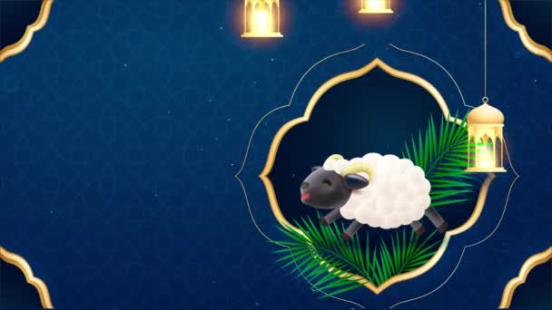 Eid Adha Pozdravy Pozadí — Stock video