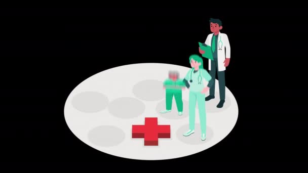 医学の健康個人的な隔離された背景4Kループ — ストック動画
