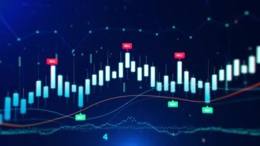 Ticaret Finansal arkaplan 4k döngüsü 