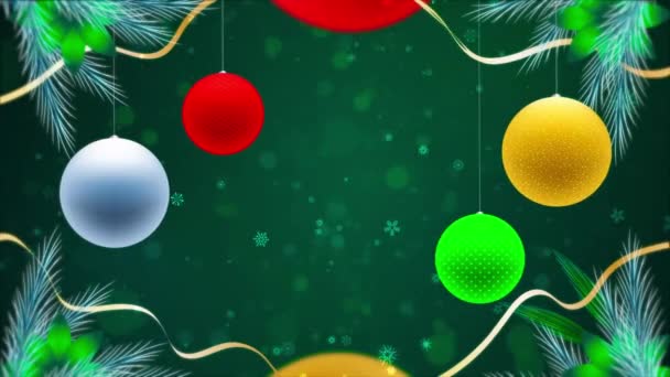 Christmas Decorations Frame Background — Stock Video