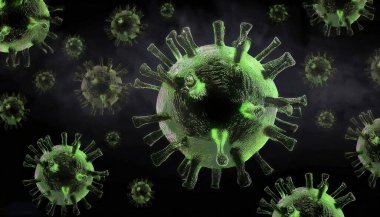 Virus background. Epidemic digital background 8k