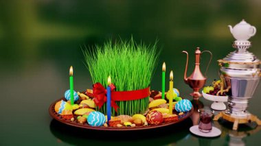 Nowruz Noel tebrik kartı. Novruz bayram arkaplanı 