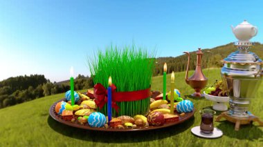 Nowruz Noel tebrik kartı. Novruz bayram arkaplanı 