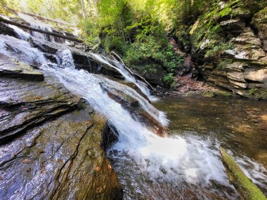 Avusturya, Batı Styria 'daki Weisse Sulm Nehri' nin şelalesi, Koralm Kristall Yolu 'nun bir parçası.,