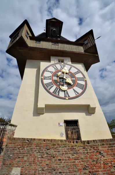 オーストリア シュロスベルク丘の時計塔 ユネスコ世界遺産グラーツのランドマーク シュタイリアの首都 — ストック写真