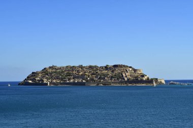 Greece, Crete, old Venetian Fortress Spinalonga, formerly used as a leper station, now a popular tourist destination