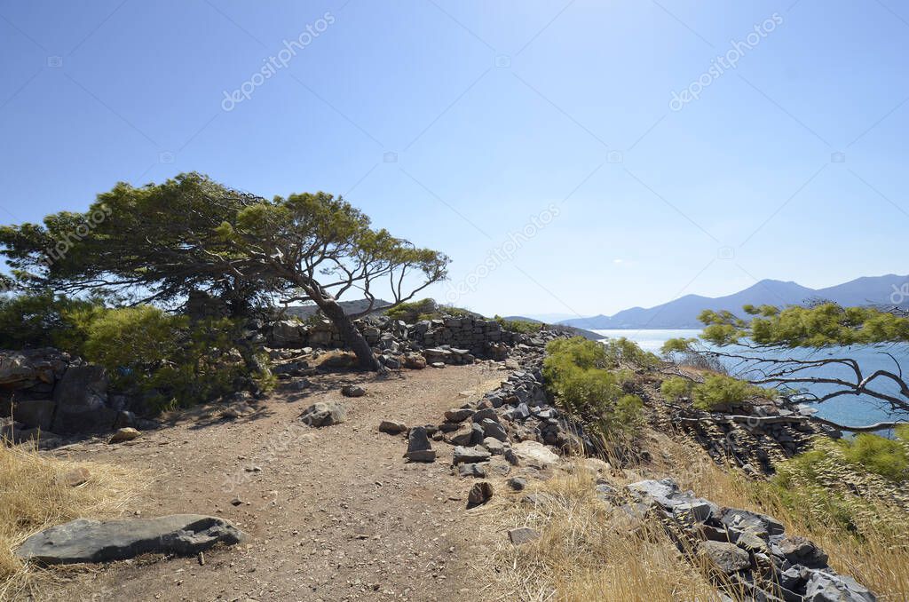 Greece, Crete, buildings built of stone in old Fortress