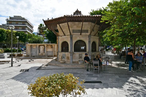 Iraklio Greece October 2022 Capital Crete Island Bembo Fountain Aka — Stock Photo, Image