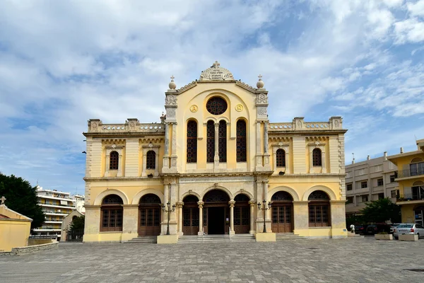 希腊伊拉克里奥 克里特岛首府的圣米纳斯大教堂 是一座献给圣梅纳斯的东正教教堂 圣梅纳斯是一位殉道者和神童 — 图库照片