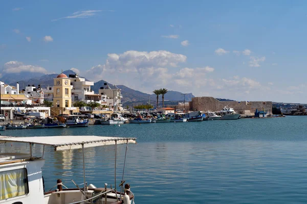 Ierapatra Creta Grécia Outubro 2022 Cityscape Com Passeio Porto Iate — Fotografia de Stock