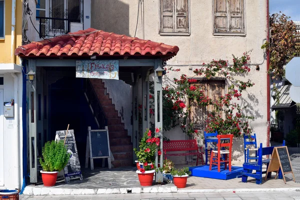 Ierapatra Kreta Griechenland Oktober 2022 Ouzeri Pub Restaurant Der Promenade — Stockfoto