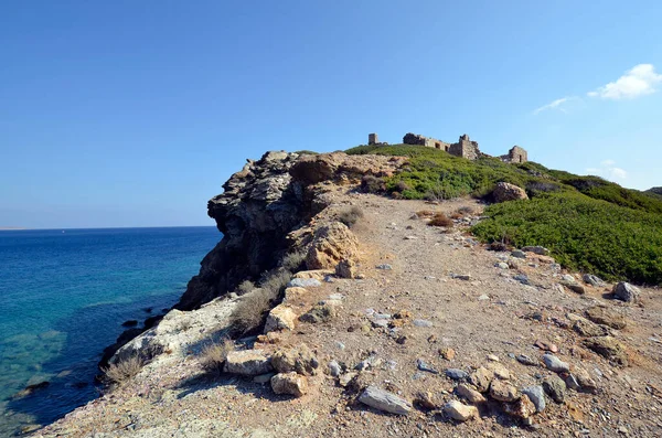 Grécia Ruínas Antiga Itanos Localizada Nordeste Creta — Fotografia de Stock