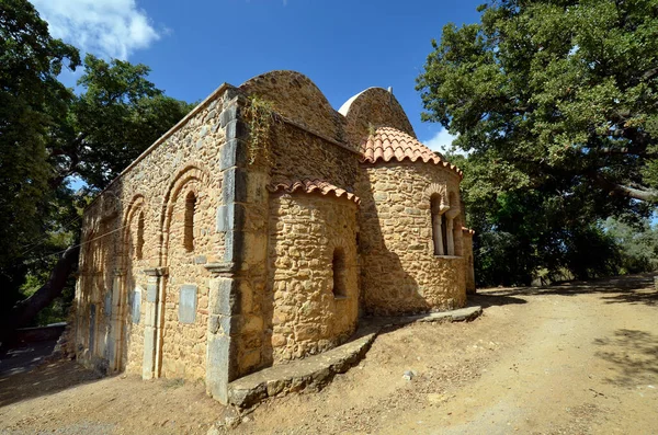Grecja Grecja Bizantyjski Kościół Agios Panteleimon Wieku Trójnawowa Bazylika Był — Zdjęcie stockowe