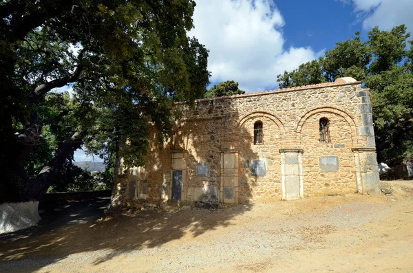 Yunanistan Yunanistan Bizans Agios Panteleimon Kilisesi Yüzyıldan Beri Koridorlu Bir — Stok fotoğraf