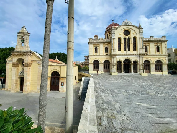 Iraklio Grèce Capitale Île Crète Cathédrale Agios Minas Petite Église — Photo