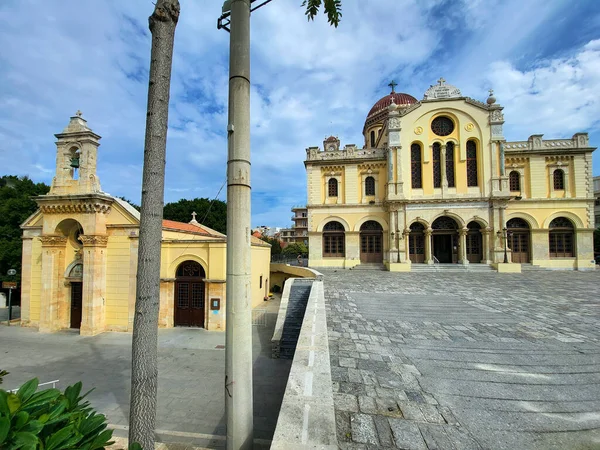Řecko Město Iraklio Hlavní Město Ostrova Kréta Katedrála Minas Aka — Stock fotografie