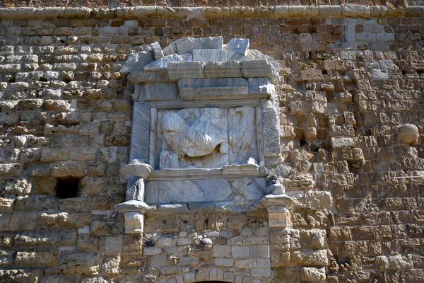 Griekenland Oude Venetiaanse Vesting Koules Met Stenen Leeuw Iraklio Hoofdstad — Stockfoto