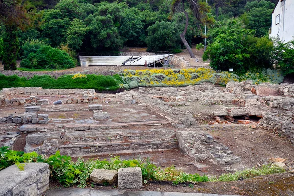 Greece Halkidiki Temple Ammon Zeus Ancient Archaeological Site Kallithea Shore — Stock Photo, Image