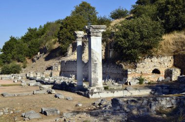 Yunanistan, antik Filippi arkeoloji bölgesi UNESCO Dünya Mirası sahası