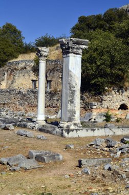 Yunanistan, antik Filippi arkeoloji bölgesi UNESCO Dünya Mirası sahası