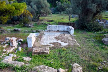 Atina, Yunanistan - Akropolis 'e Eski Mozaik