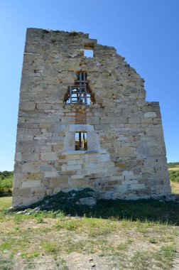 Greece, Marmari tower part of fortified wall in ancient Macedonian site Amphipolis  clipart