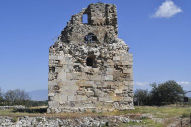 Greece, part of fortified wall in ancient Macedonian site Amphipolis  clipart