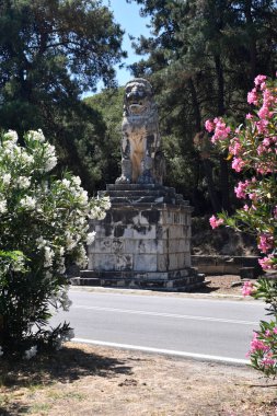 Greece, the lion of Amphipoli is a funerary huge monument from the 4th century, made for admiral Laemedon clipart