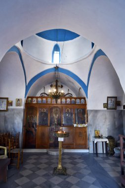 Yunanistan, Paros Adası, Parikia 'daki Agios Nikolaos Thalassitis Kilisesi' nin içinde