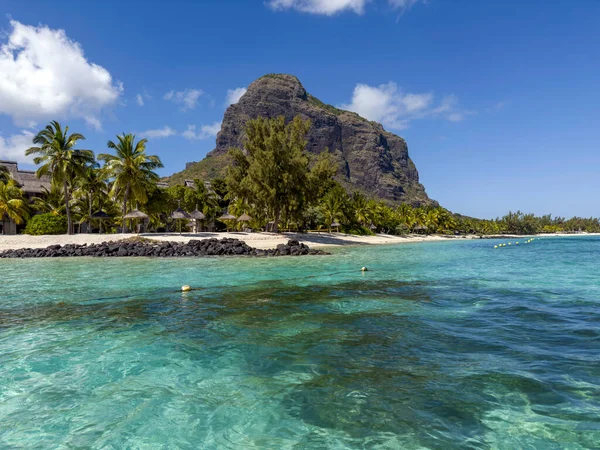 stock image Tropical landscape of Le Morne Brabant mountain in Mauritius