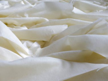 Dalgalı taze fillo hamur işi çarşaflarının arka planı