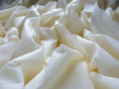 Dalgalı taze fillo hamur işi çarşaflarının arka planı