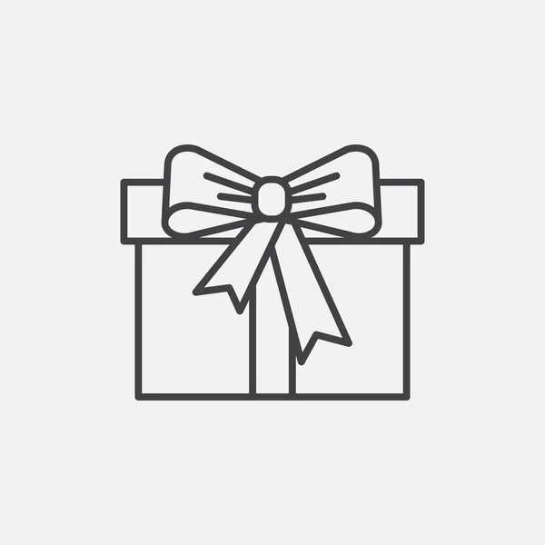 Christmas Gift Box Ribbon Bow Icon Birthday Gift Design Element — Stock Vector