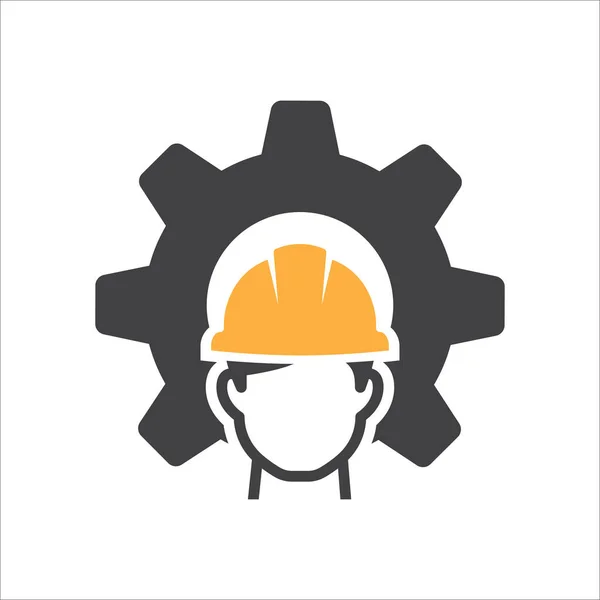 Safety Worker Icon Industrial Worker Icon Construction Safety Icon Vector — 图库矢量图片