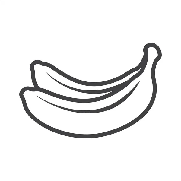 Banana Linear Icon Vector Banana Fruit Linear Icon Isolated White — Stock Vector