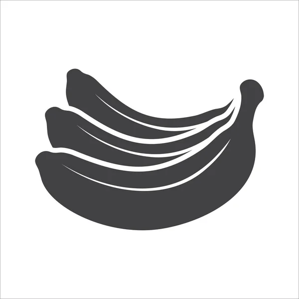 Banán Ikon Vektor Banán Gyümölcs Ikon Elszigetelt Fehér Alapon Banán — Stock Vector