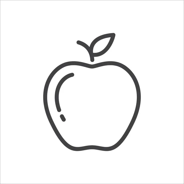Яблочная Линейная Икона Яблочная Икона Линейном Модном Плоском Символе Иллюстрация — стоковый вектор