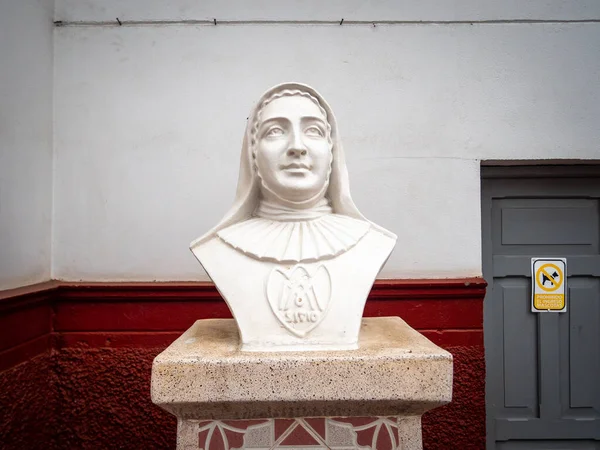Busto Blanco Santa Laura Montoya Upegui Por Casa — Foto de Stock