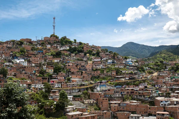 Comuna Touristic Artistic Urban Attraction Cultural Historical Neighborhood Cloudy Day — стокове фото