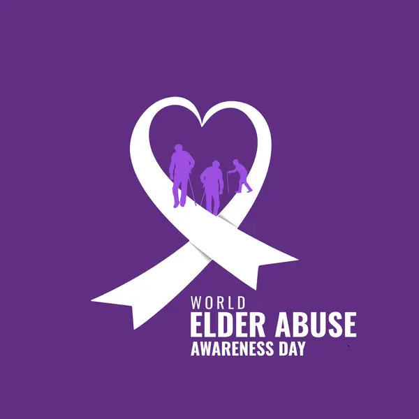 stock vector World Elder Abuse Awareness Day is observed each year on June 15 globally. The world voices its opposition to the suffering inflicted on some of our older generations, Its creative unique illustration